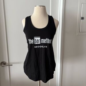 BNWT Bar Method Black & White Brooklyn Racerback Tank Top size Small